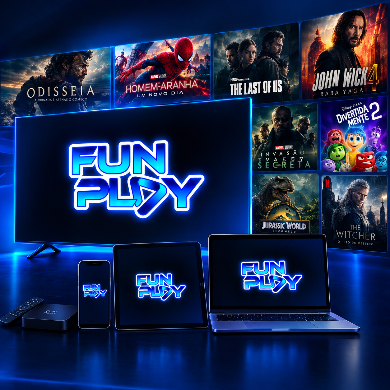 FunPlay em várias telas